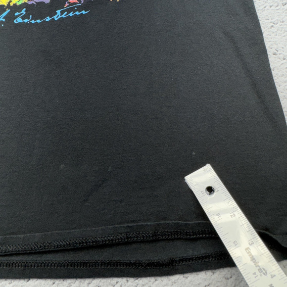 Albert Einstein Shirt Mens Large Black Colorful Splatter Portrait Graphic Tee - Picture 4 of 10